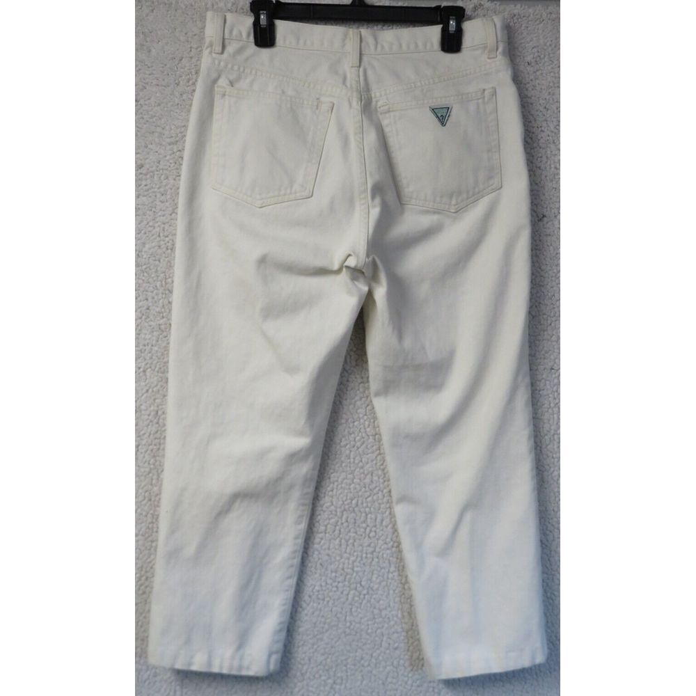 Mens‎ GUESS Jeans Vintage White Size 34x27 USA Made Style 15001-30 Cotton Denim
